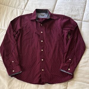 Van Heusen Maroon Button Down Shirt